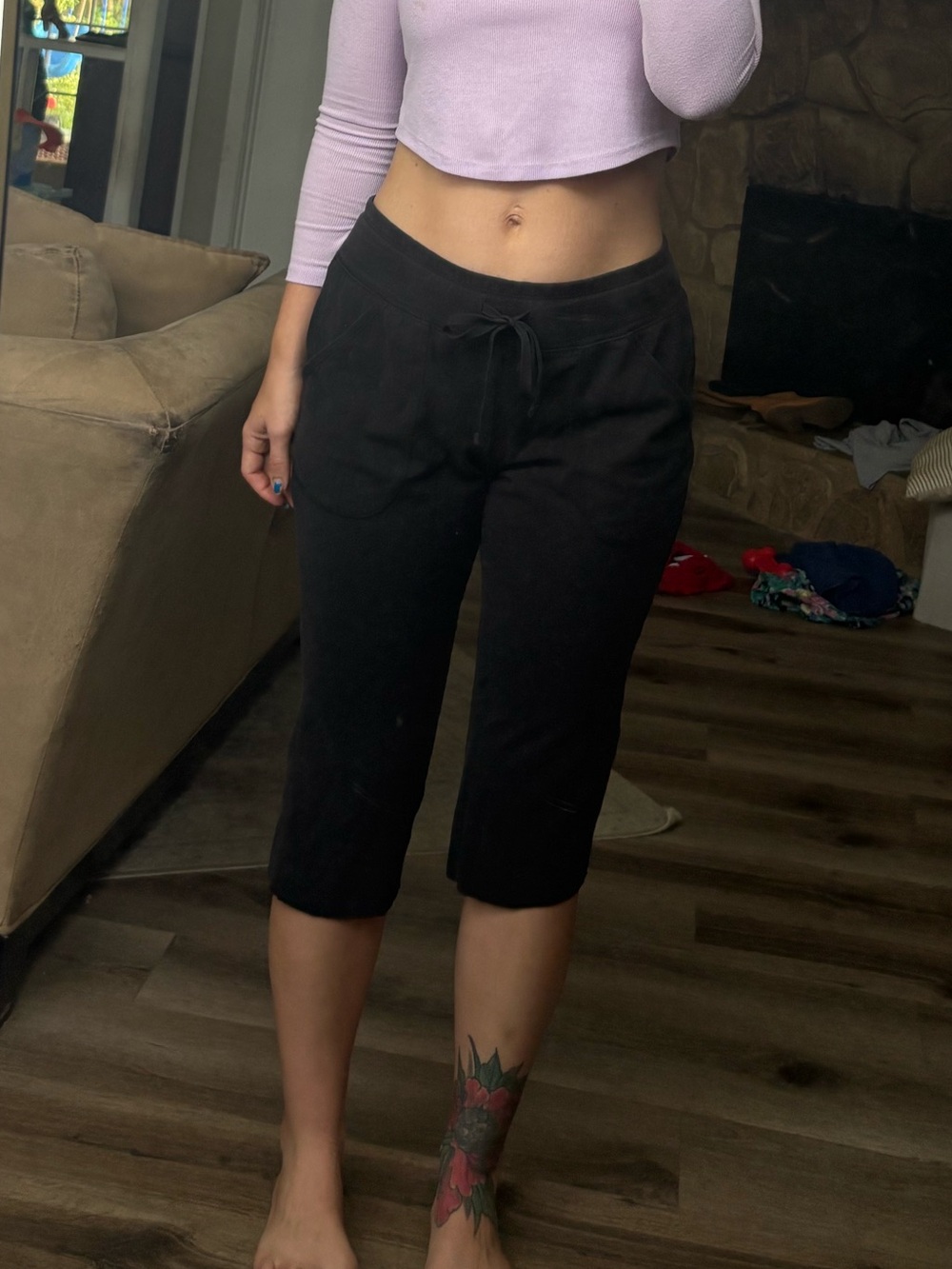 Athletic Works Black Capri Pants
